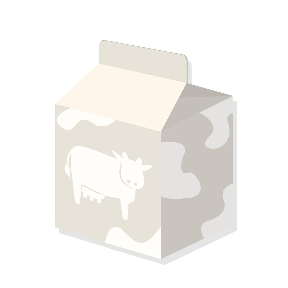 latte carta bottiglia cartone animato illustrazione vettore