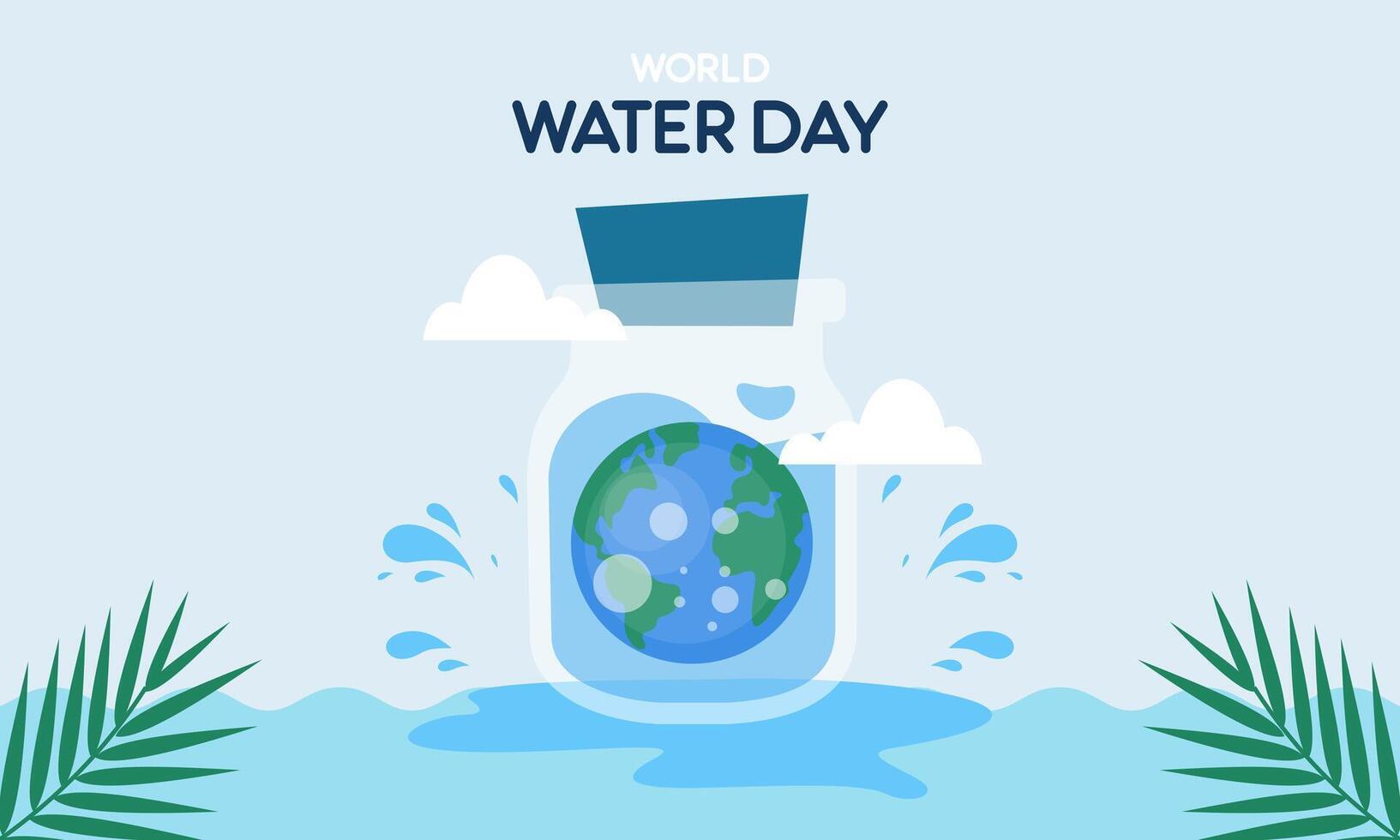 mondo acqua giorno a 22 marzo manifesto campagne vettore