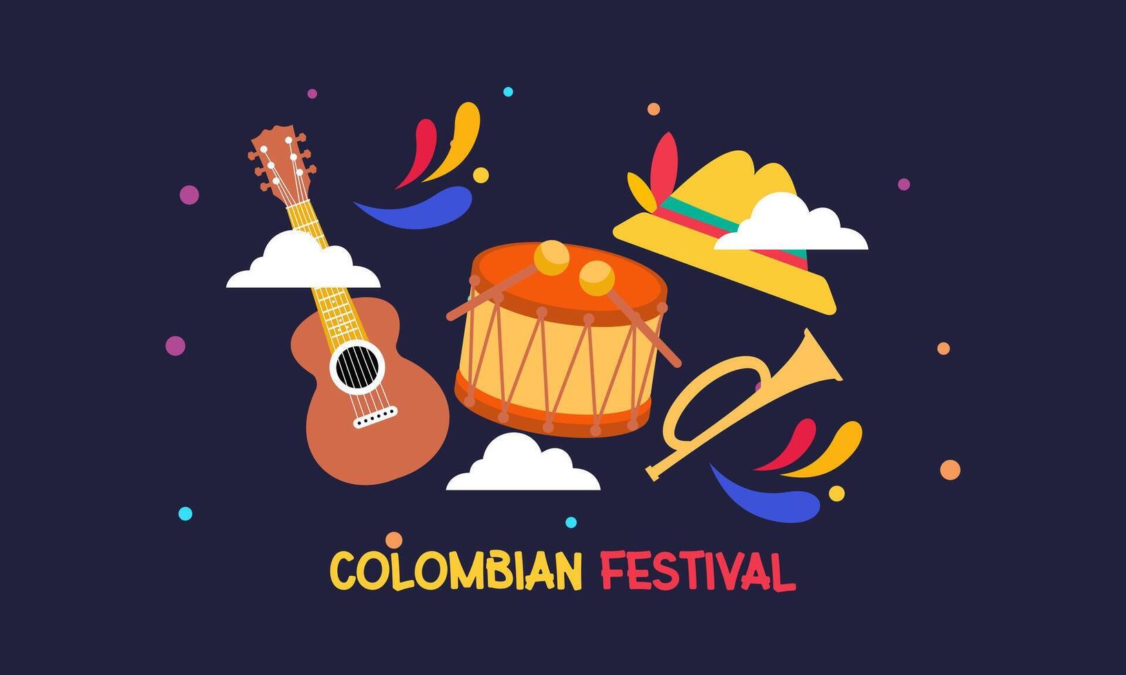 colombiano indipendenza giorno celebrazione. luglio 20. vettore illustrazione