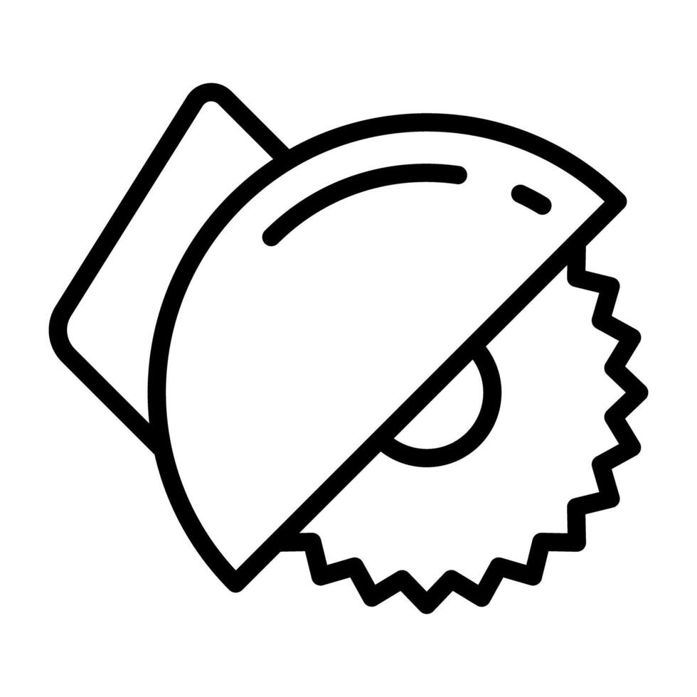 un' lineare disegno, icona di circolare fresa vettore