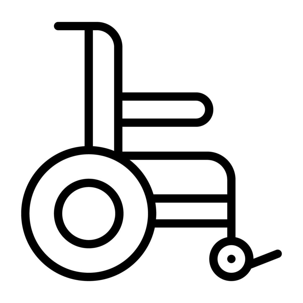 un' moderno stile icona di sedia a rotelle vettore