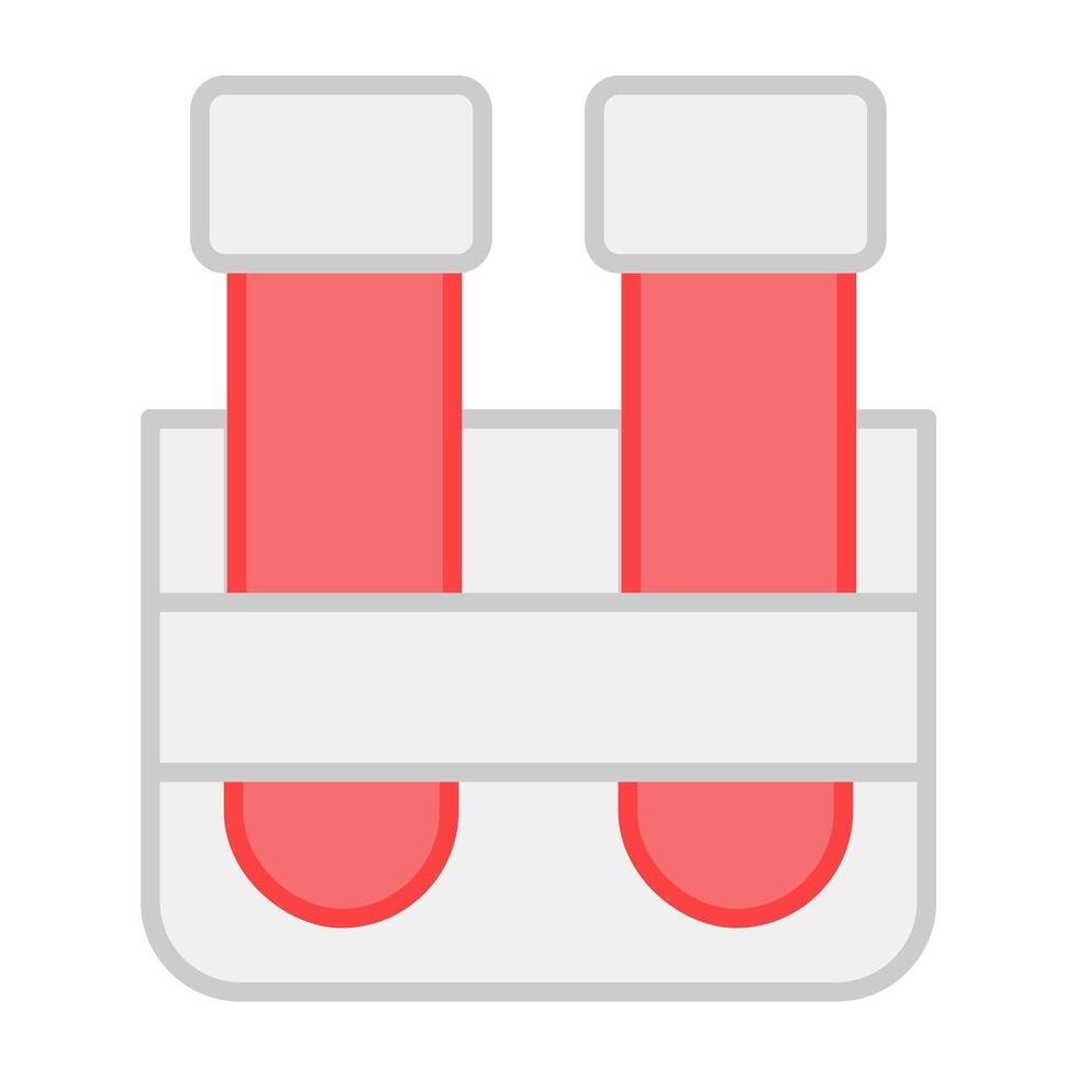 modificabile piatto icona di sangue tubi, modificabile vettore