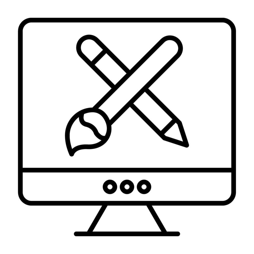 un' lineare disegno, icona di grafico design vettore