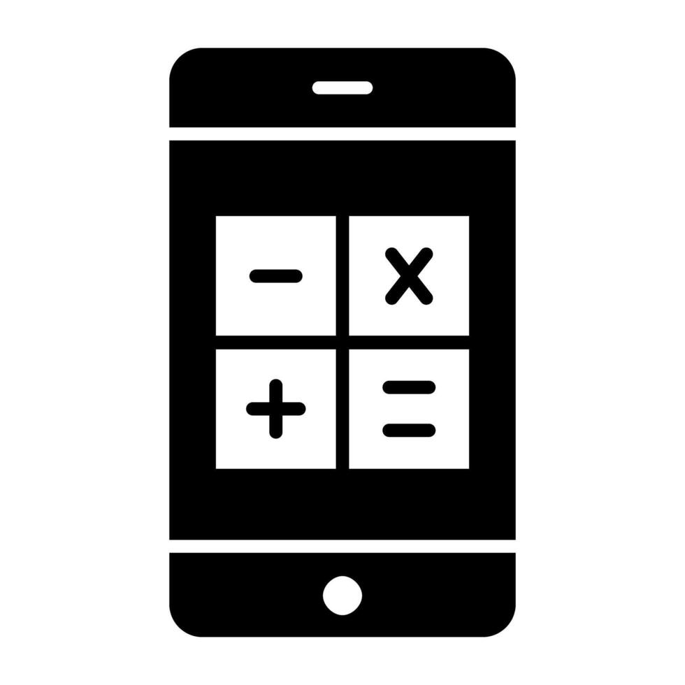 moderno stile vettore di mobile calcolatrice icona