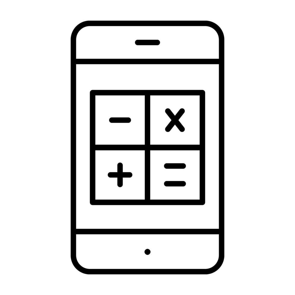 moderno stile vettore di mobile calcolatrice icona