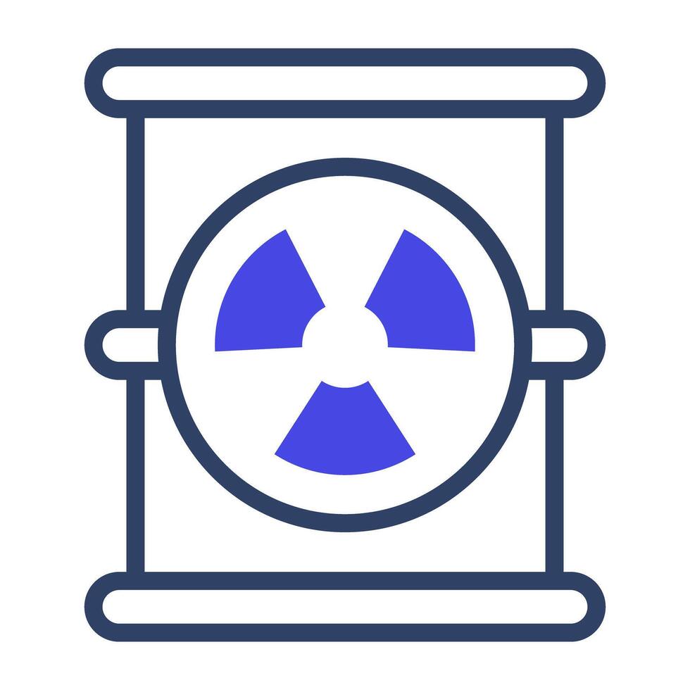 radiazione cartello su botte, icona di rischio biologico tamburo vettore