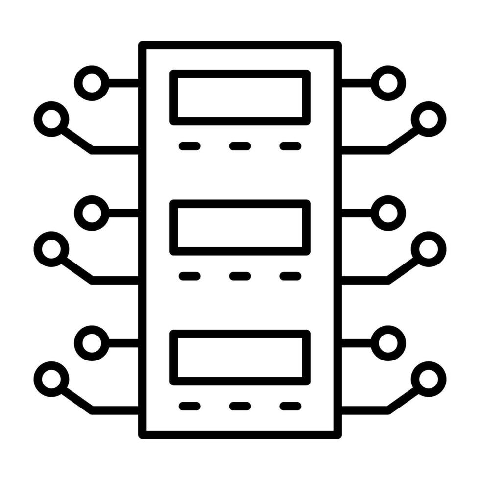 moderno design icona di dati server cremagliera vettore