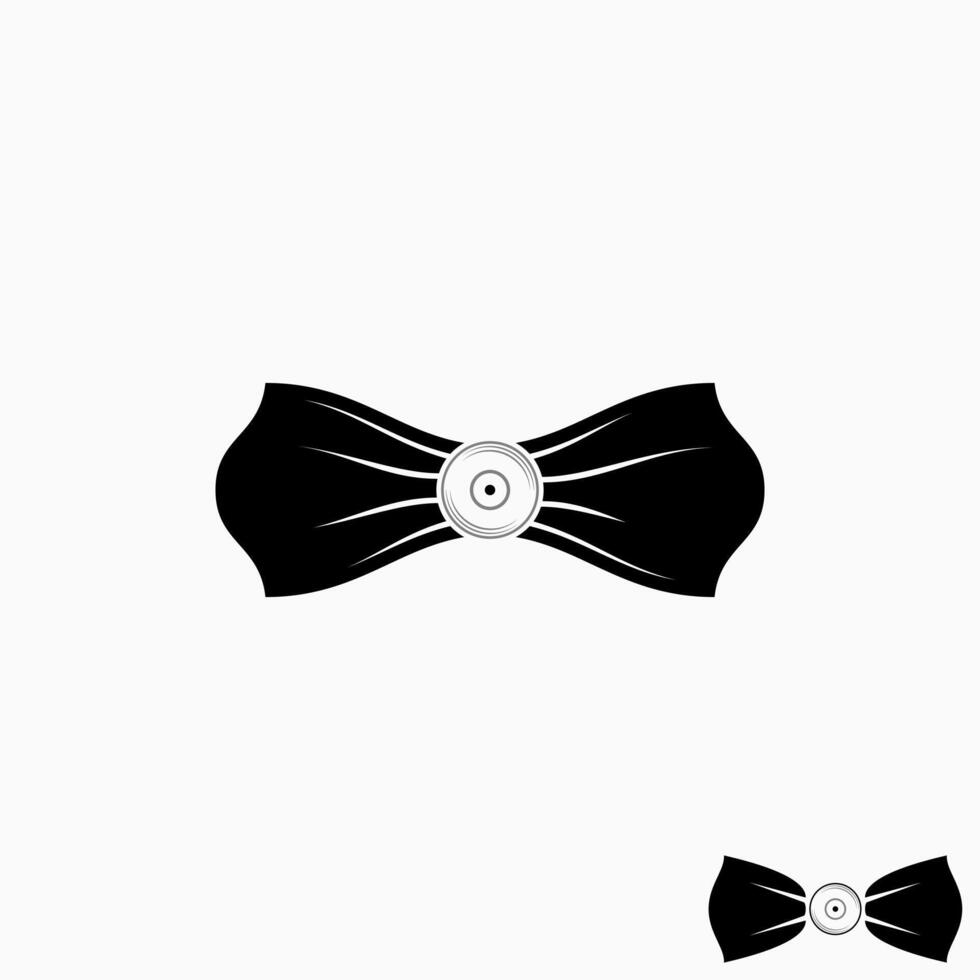 logo design grafico concetto creativo premio astratto cartello vettore azione unico semplice arco cravatta con vinile dj disco musica. relazionato Audio moda Vintage ▾