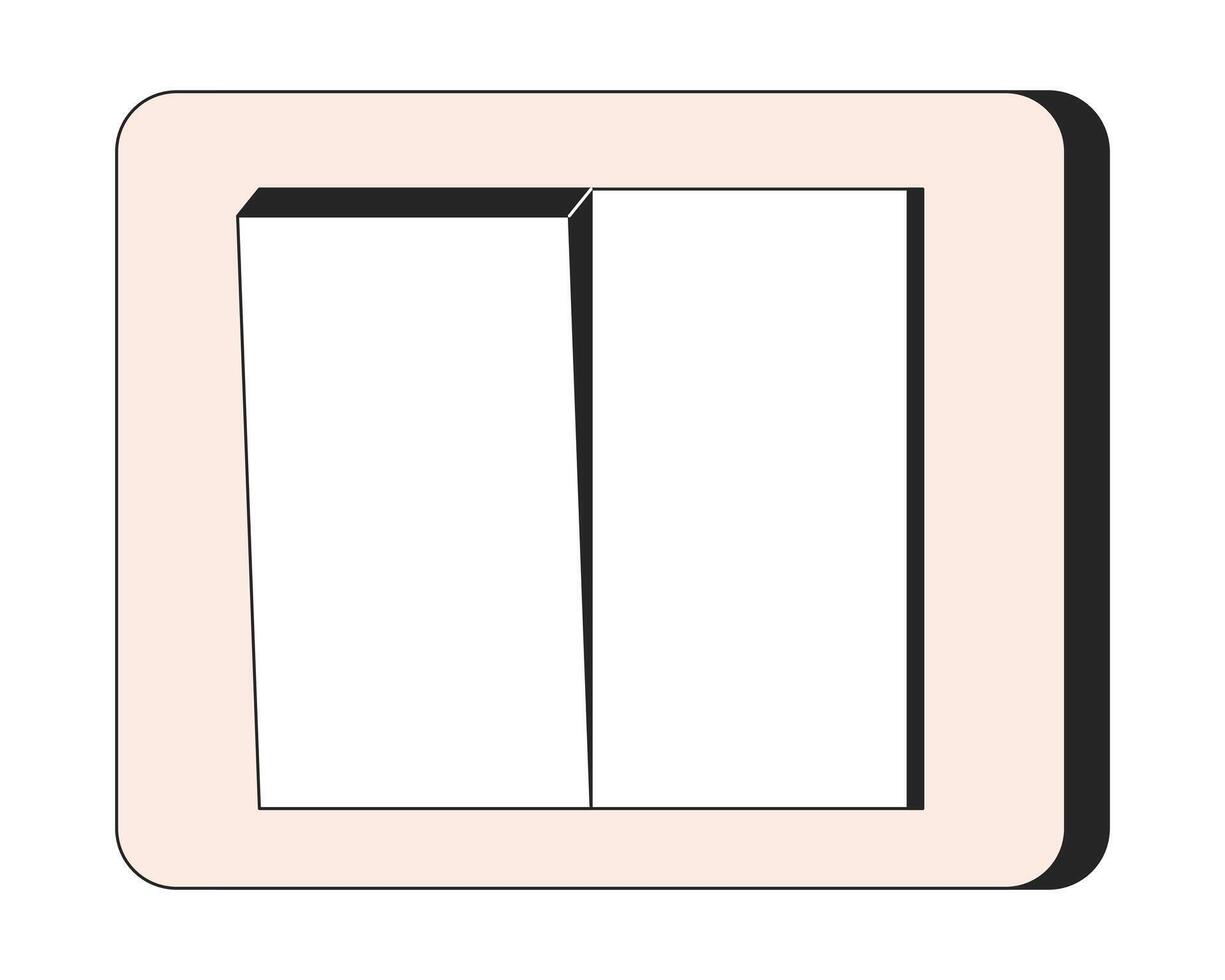 leggero interruttore su via 2d lineare cartone animato oggetto. domestico attrezzatura isolato linea vettore elemento bianca sfondo. Conserve al chiuso. interruttore tecnologia ginocchiera colore piatto individuare illustrazione