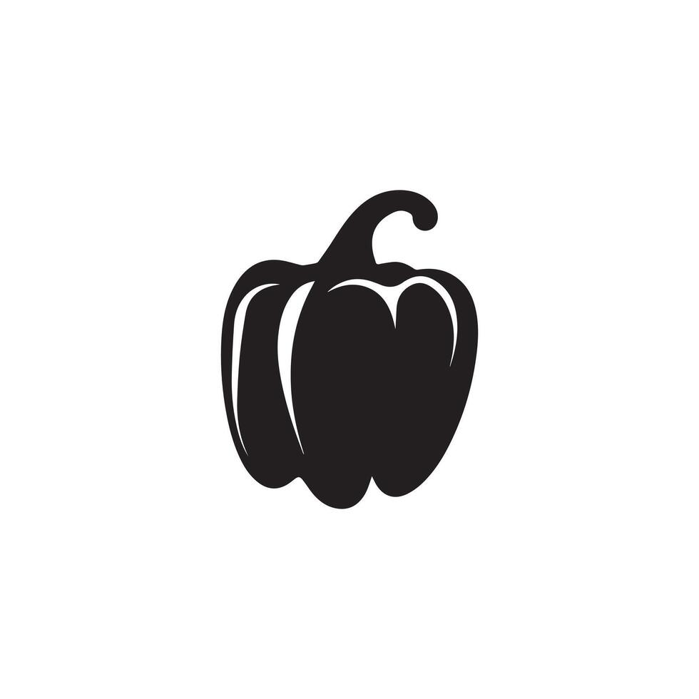 Pepe nero icona fresco caldo cibo naturale vettore design.
