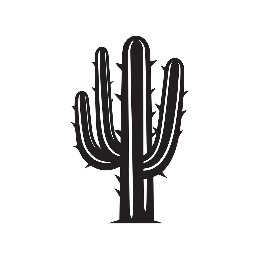 cactus albero collezione flora design vettore arte.