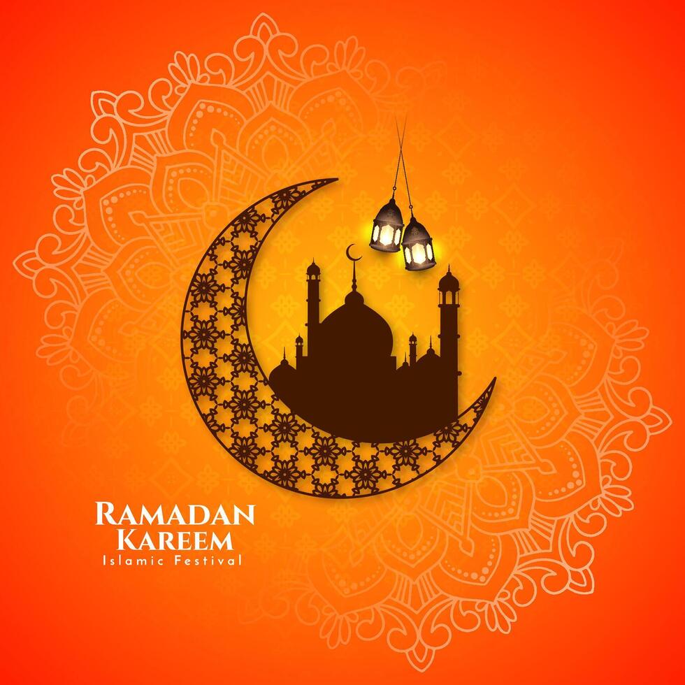 Ramadan kareem tradizionale musulmano Festival islamico sfondo design vettore