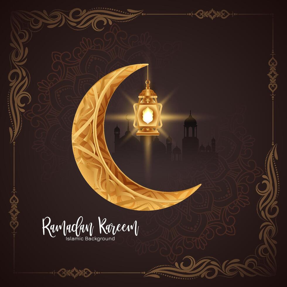 religioso Ramadan kareem islamico Festival celebrazione carta design vettore