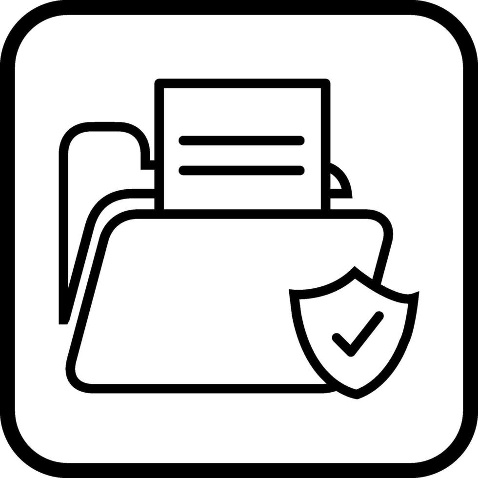 scudo cartella vettore icona