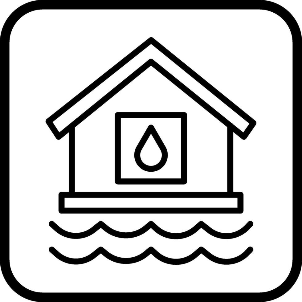 acqua Casa vettore icona
