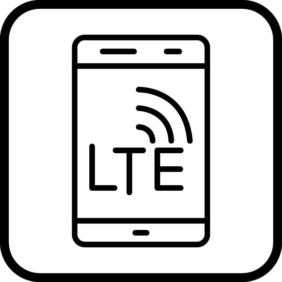 lte vettore icona