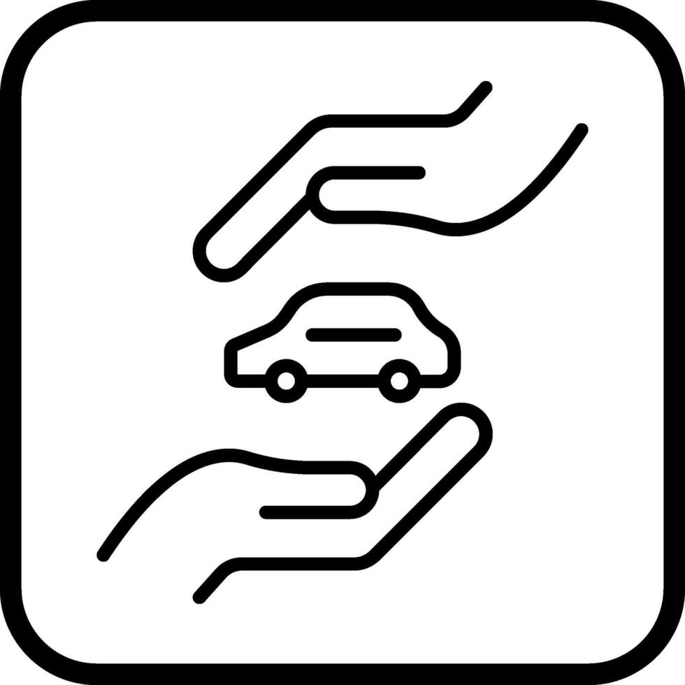 auto assicurazione vettore icona