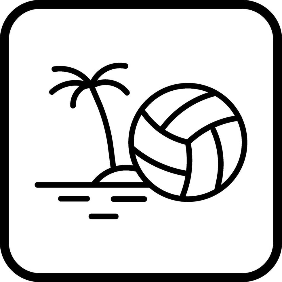 spiaggia pallavolo vettore icona