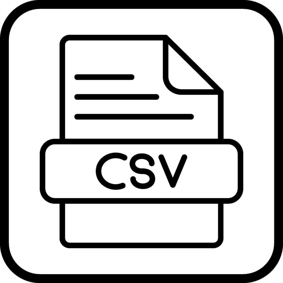 csv vettore icona