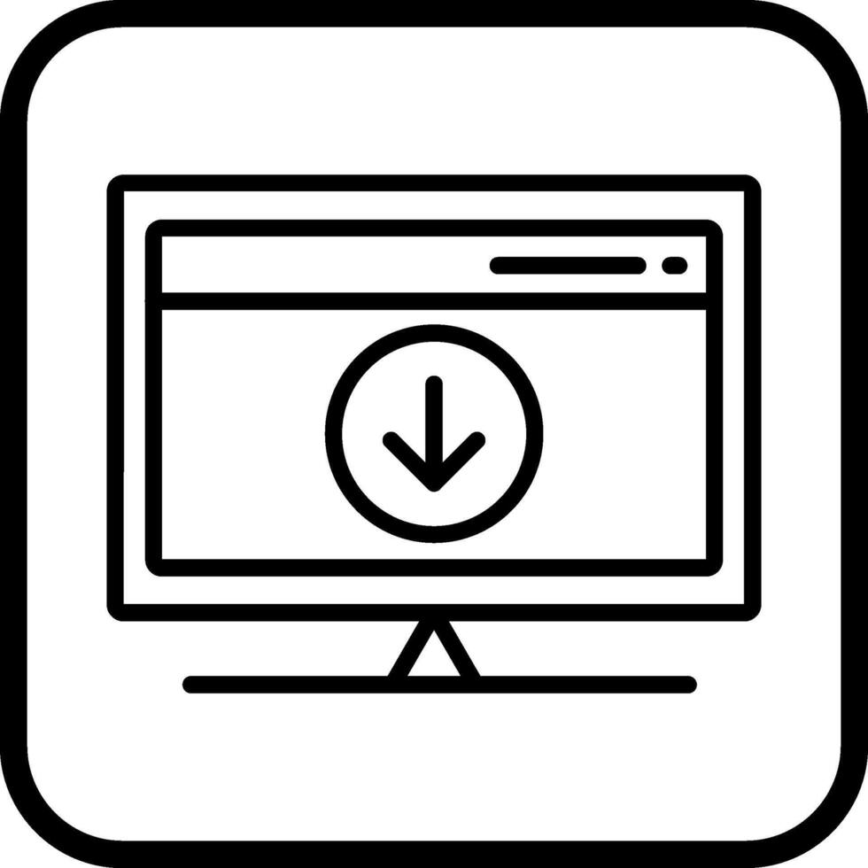 Scarica pagina web vettore icona