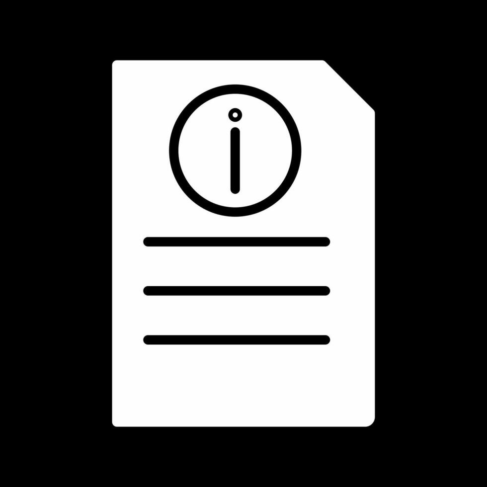 informazione documento vettore icona