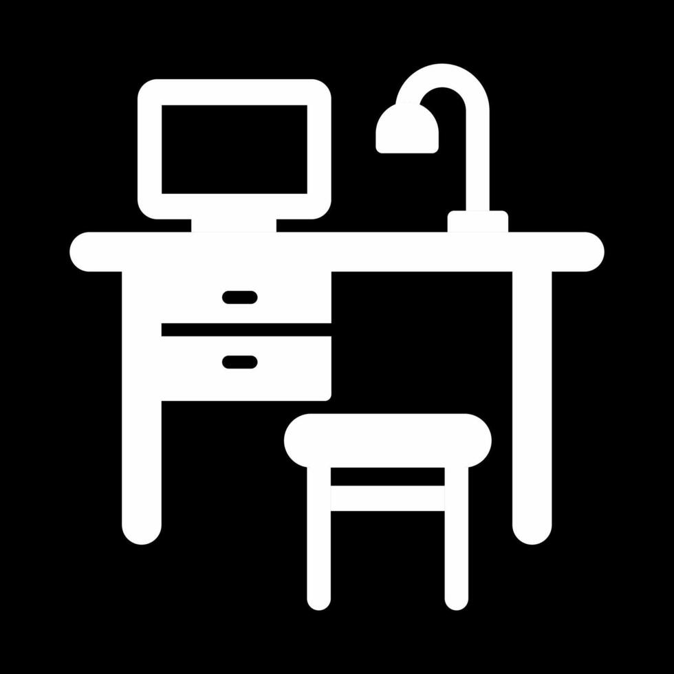 semplice scrivania vettore icona