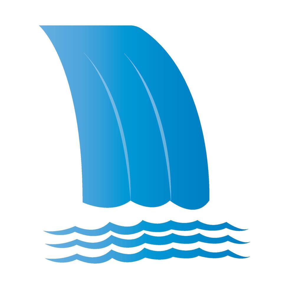 cascata icona logo vettore design modello