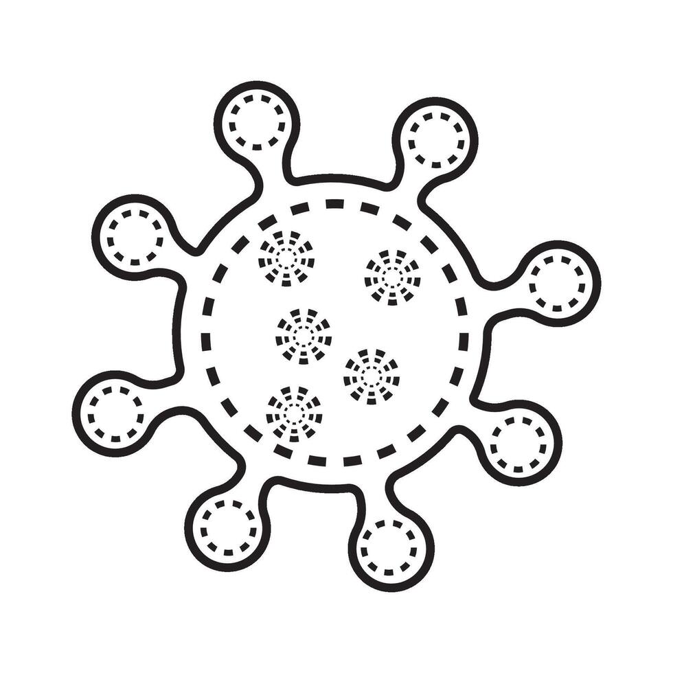 parassita microbi icona logo vettore design modello