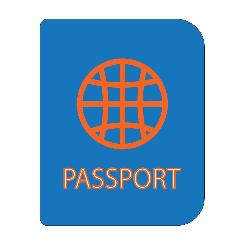 passaporto icona logo vettore design modello
