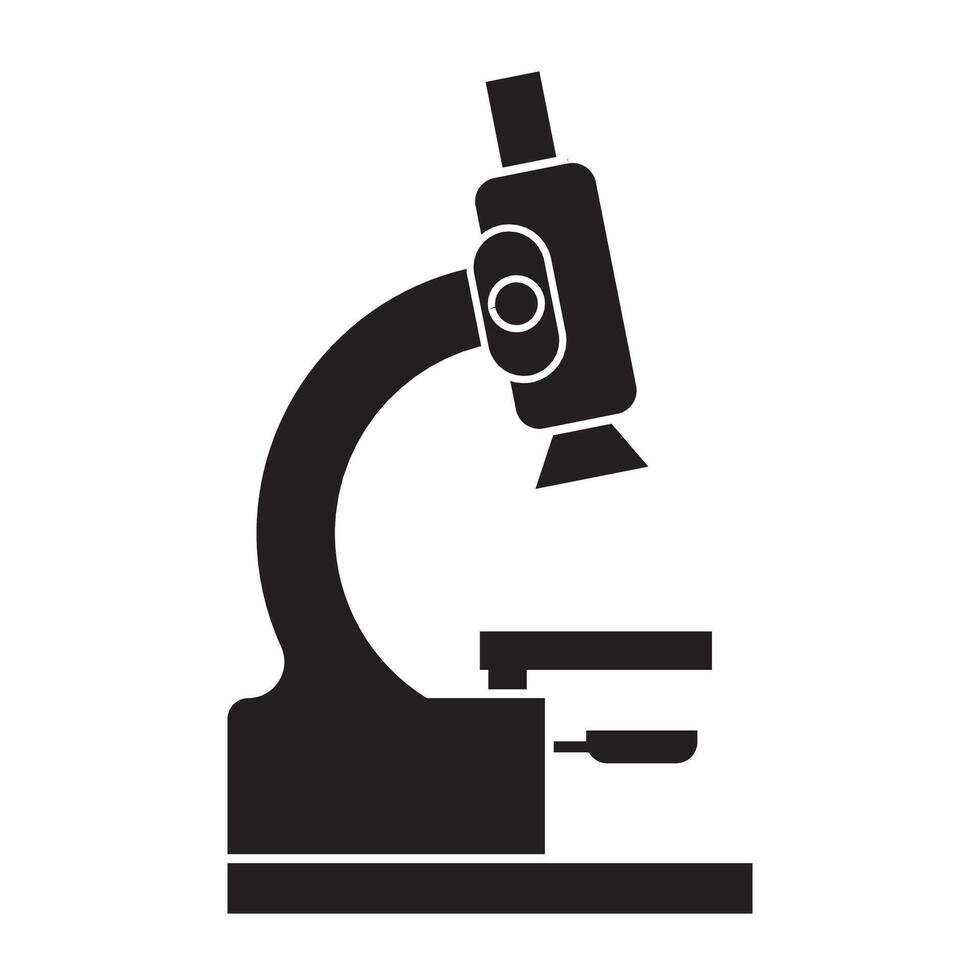 microscopio icona logo vettore design modello
