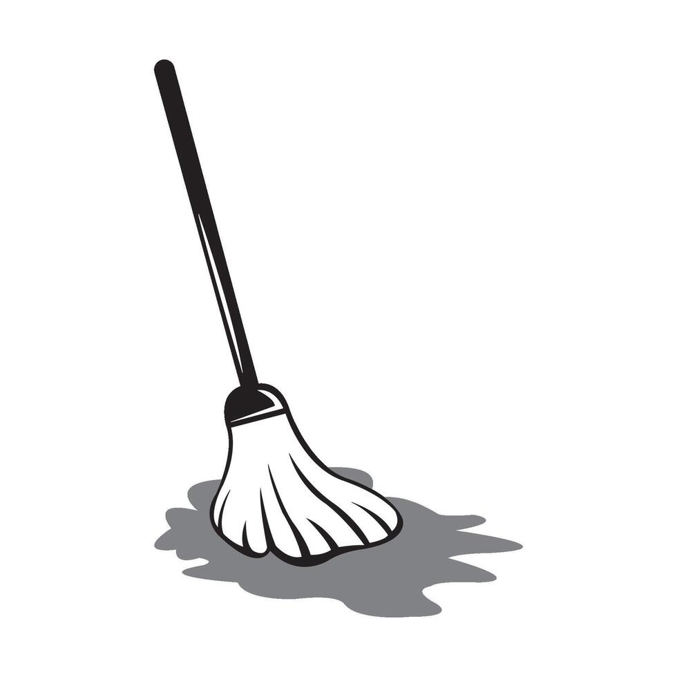 pavimento addetto alle pulizie icona logo vettore design modello