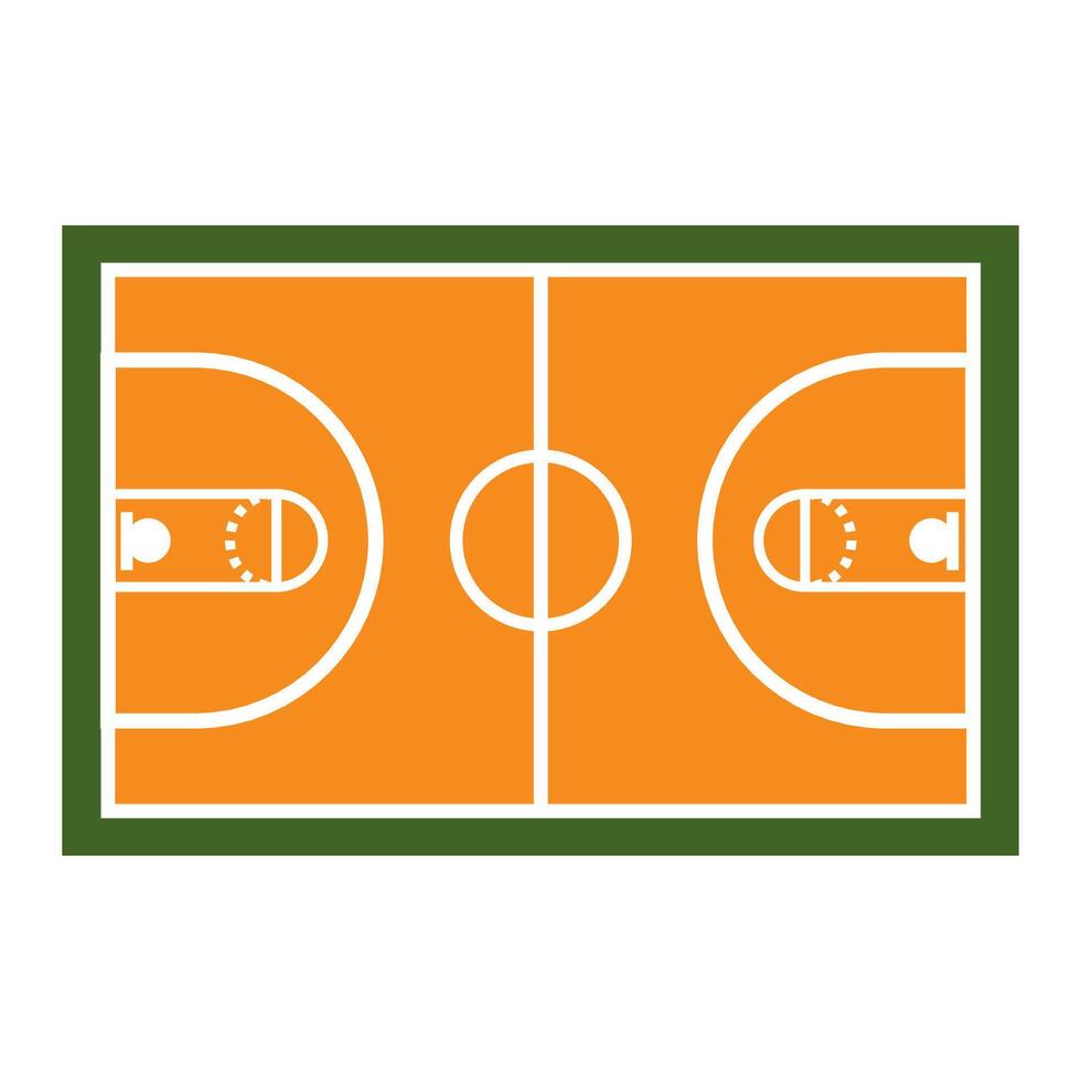 pallacanestro Tribunale icona logo vettore design modello