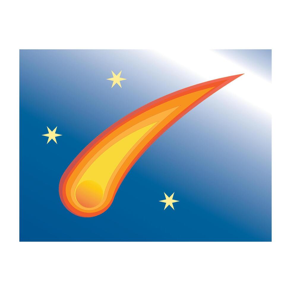 cometa icona logo vettore design modello
