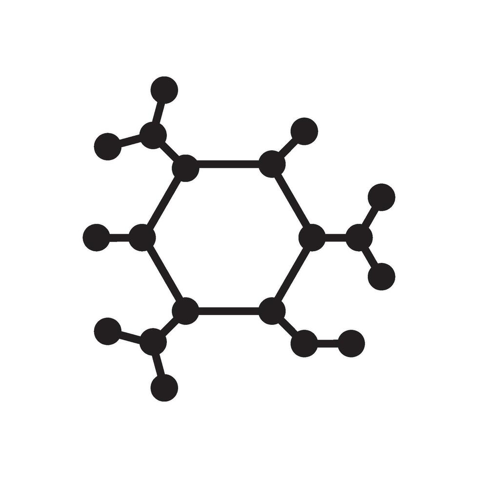 molecola icona vettore design modello