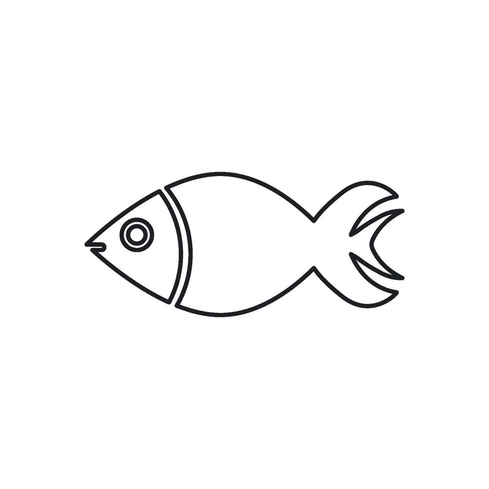 pesce icona vettore design modello