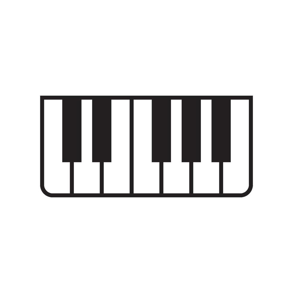 pianoforte tastiera icona vettore design modello