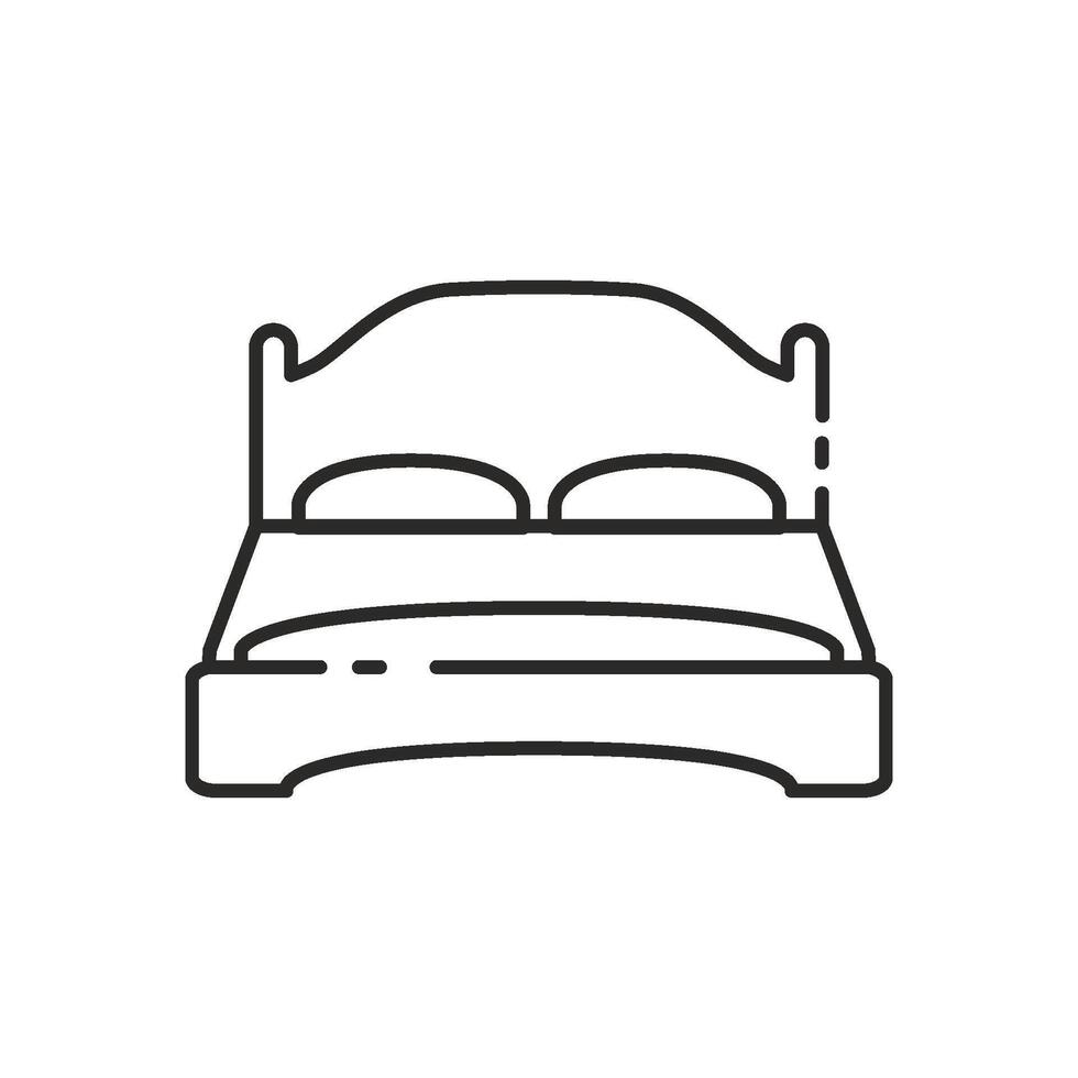 Doppio letto icona vettore design modello