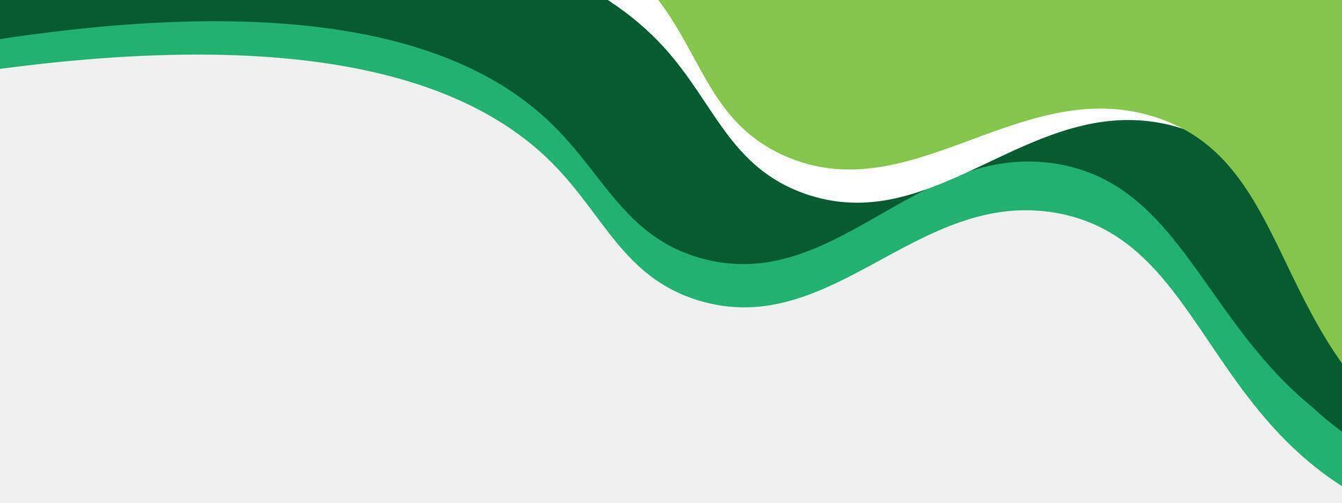 astratto buio verde pendenza bandiera modello con dinamico sfondo curva forme. moderno leggero verde attività commerciale seminario web bandiera design per ragnatela, sfondo, opuscolo, sito web, atterraggio pagina, presentazione vettore