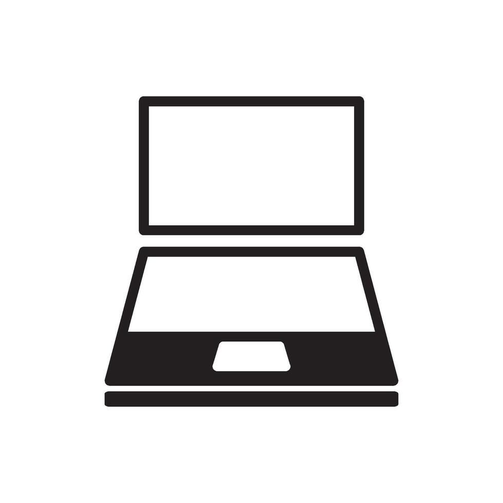 il computer portatile icona vettore design modello
