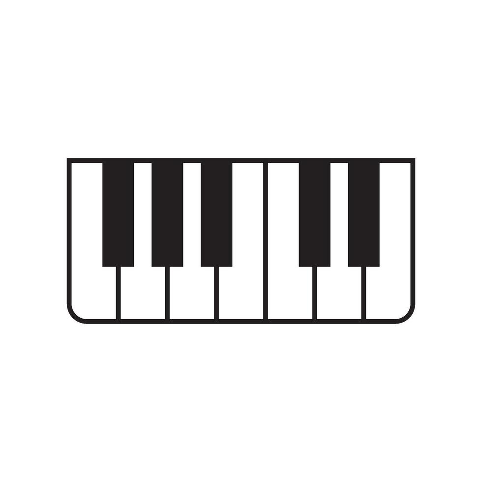 pianoforte tastiera icona vettore design modello