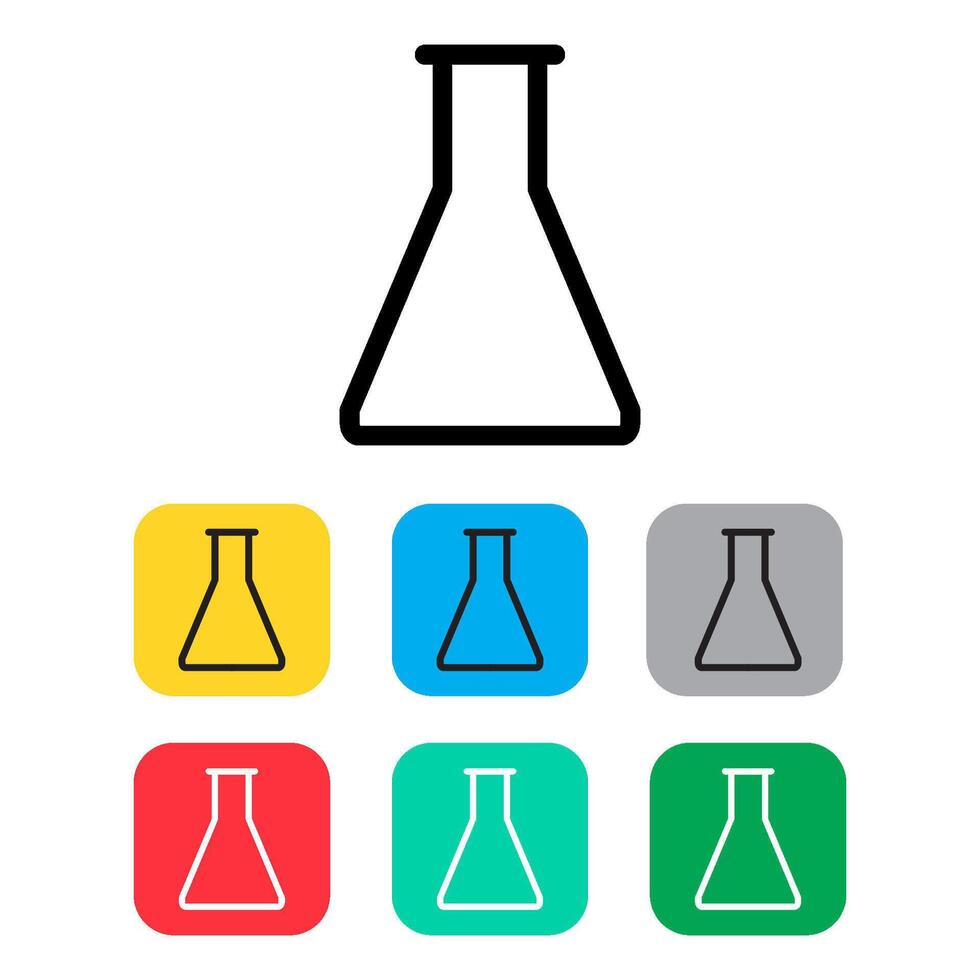 borraccia erlenmeyer icona vettore design modello