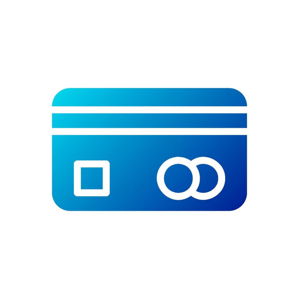 carta icona solido pendenza blu attività commerciale simbolo illustrazione. vettore