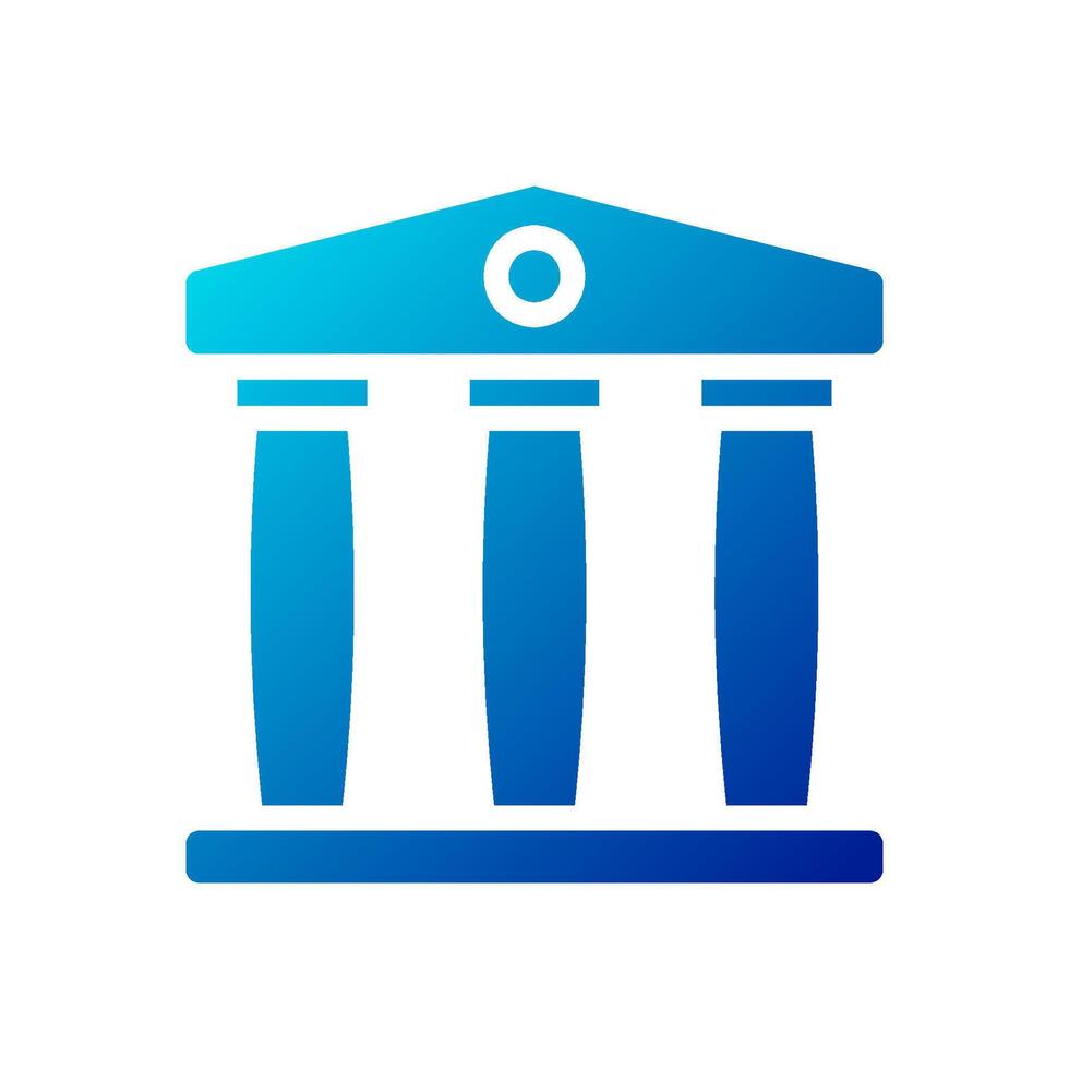 bancario icona solido pendenza blu attività commerciale simbolo illustrazione. vettore