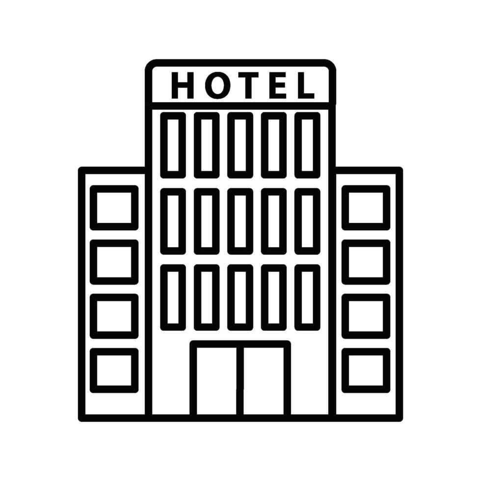 edifici Hotel icona vettore design modello