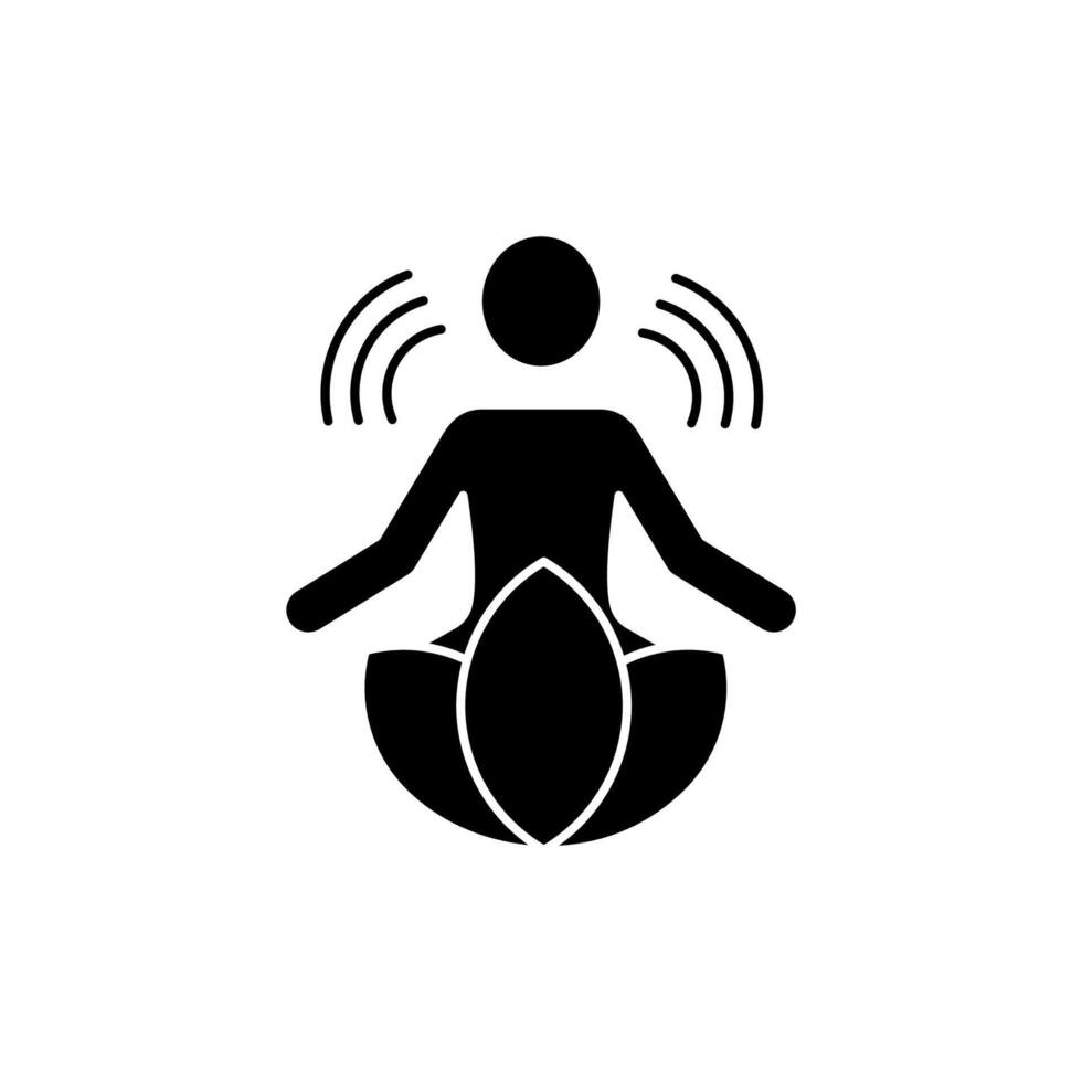 meditazione concetto linea icona. semplice elemento illustrazione.meditazione concetto schema simbolo design. vettore
