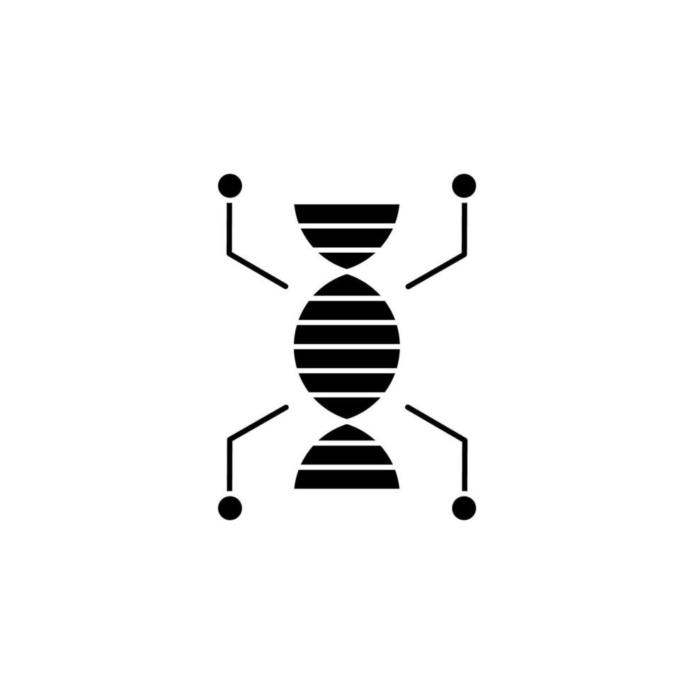 biotecnologia concetto linea icona. semplice elemento illustrazione. biotecnologia concetto schema simbolo design. vettore