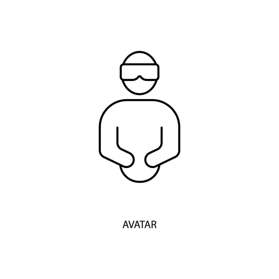 avatar concetto linea icona. semplice elemento illustrazione. avatar concetto schema simbolo design. vettore