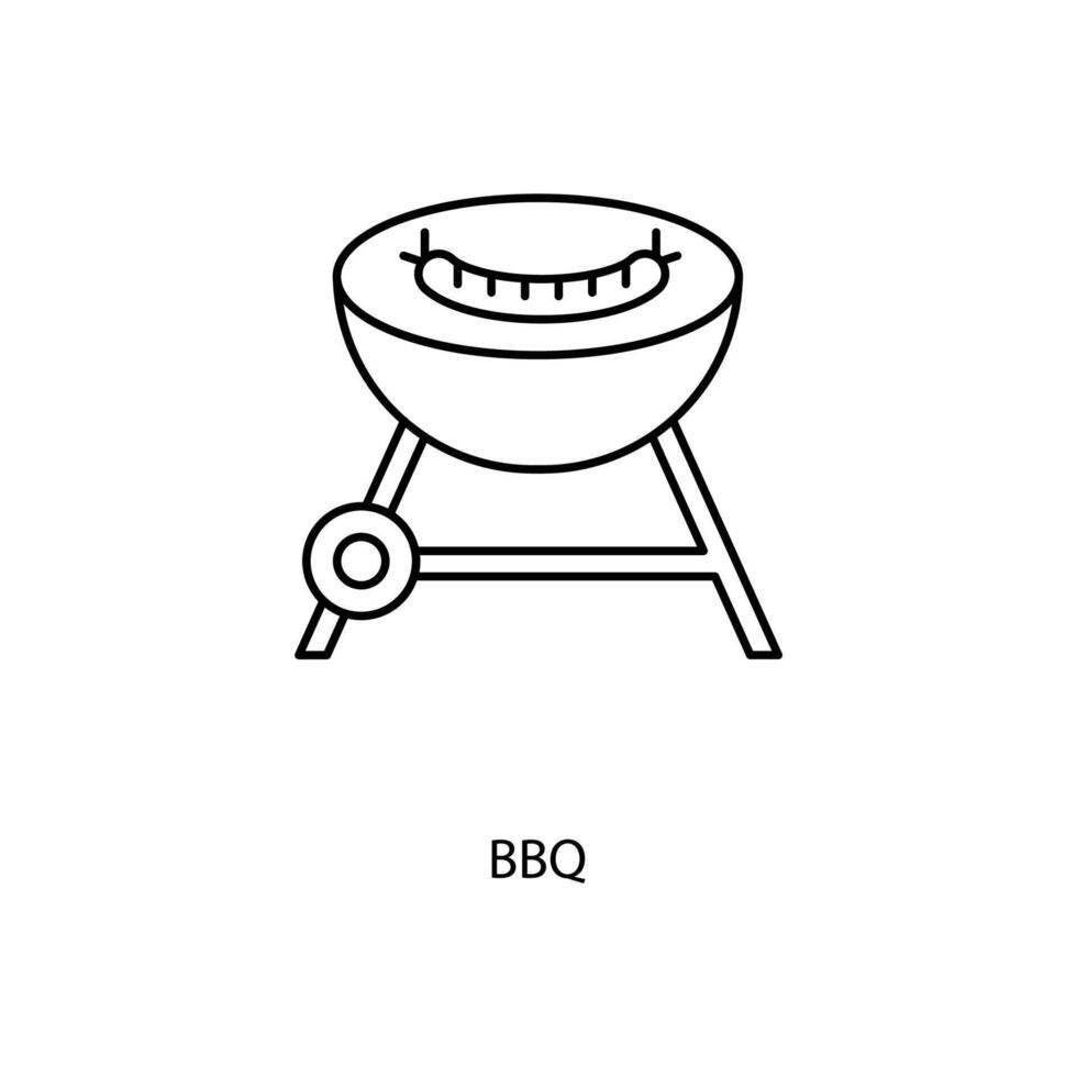 bbq concetto linea icona. semplice elemento illustrazione. bbq concetto schema simbolo design. vettore