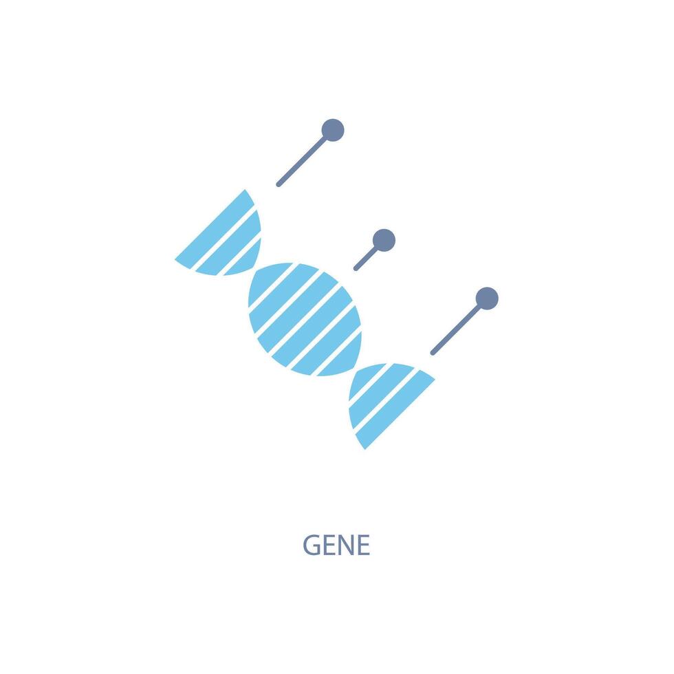 gene concetto linea icona. semplice elemento illustrazione. gene concetto schema simbolo design. vettore