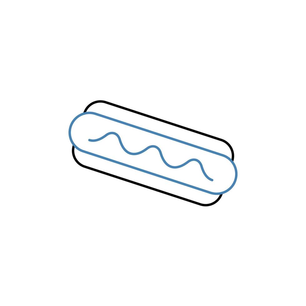 caldo cane concetto linea icona. semplice elemento illustrazione. caldo cane concetto schema simbolo design. vettore